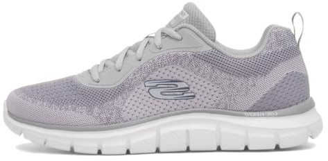 Skechers Tenis Track Glendor para Hombre, Poliuretano de Punto Gris, 43 EU
