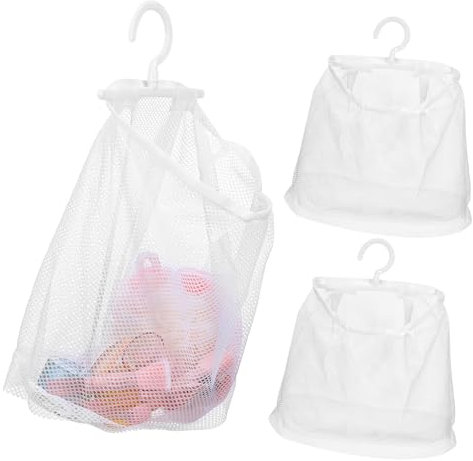 CAXUSD 2pcs Laundry Bag Hanger Mesh Storage Bag for Kitchen Bathroom with Mesh Design