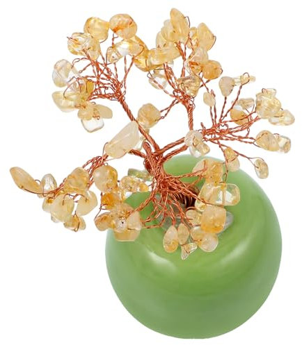 Amosfun Árbol Fortuna De Cristal para Decoración De Mesa Adorno De Árbol De Cristal para Escritorio para Feng Shui