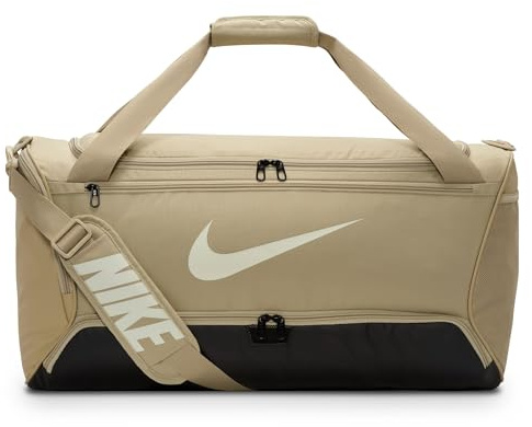 Nike Unisex Brsla M - 9.5 60L Sporttasche, Desert Khaki/Black/Sail