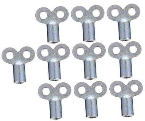 FONDOTIN 10 piezas Llave de Purga para Radiador de Zinc Unidades Herramienta Duradera para Ventilación y Purga Sistemas de Calefacción