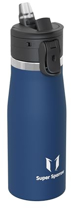 Sparrow Borraccia Termica 1 Litro - TouchFlow Bottiglia Termica Acciaio Inox - Senza BPA Borracce Termiche con Cannuccia per Palestra, Sportiva, Campeggio