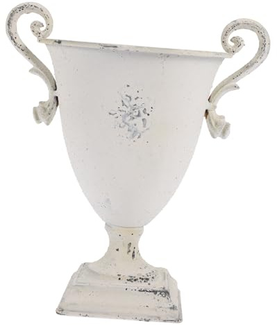 CLISPEED Tischblumentopf Amphore aus Eisen Vintage Metallvase für Innen und Außen Dekoration Rustikaler Blumentopf