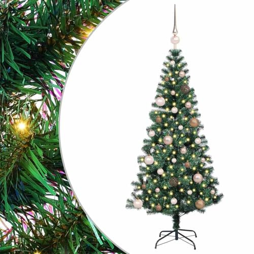 vidaXL Künstlicher vorbeleuchteter Weihnachtsbaum Grün 150 cm