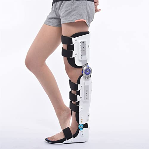 Férula ortopédica para caída de pie, férula ortopédica para caída de pie, soporte de rodilla ajustable postoperatorio, protector inmovilizador de órtesis, soporte de pie y rodilla con bisagras, f