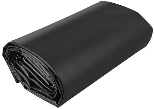 Bâche de protection en polyéthylène haute densité imperméable pour bassin - 6 x 8 m - Bâche de protection extérieure noire idéale pour toits et foyers