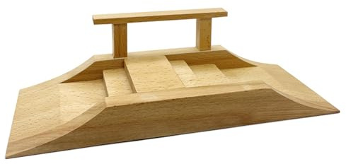 Uanqfegy Fingerboard-Rampe, professionelle Holz-Skateboard-Rampe – realistische Fingerboard-Hindernisse für Jungen und Kinder (Stil 2)