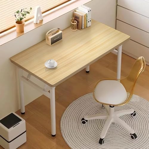 XUEGW Scrivania per Computer Moderno Tavolo da Lavoro Senza Assemblaggio, Tavolo da Studio Pieghevole Risparmio Spazio per Stanza di Studio, Camera da Letto, Ufficio a Casa