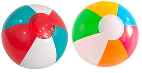 2PCS Wasserball Aufblasbar, 12cm Verdicktes PVC Bunt Strandball, Wasserball Klein, Sicher & Ungiftig, für Sommeraktivitäten im Freien, Wasserspiele, Schwimmbad-Strandparty (Zweierpackung)