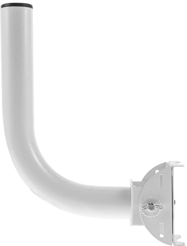 POPETPOP Wireless Bridge Bracket Sturdy Iron Signal Mounting Bracket One-Piece Installation White Weather Station Mounting Pole Outdoor Antenna Pole Mount