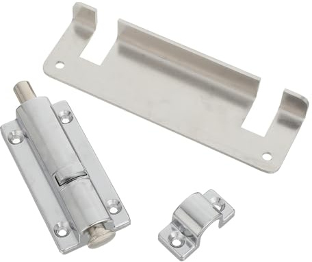 NUOBESTY Verrou de Sécurité en Acier Inoxydable pour Porte Coulissante en Verre, Installation Haut ou Bas, Système de Verrouillage pour Fenêtres Intérieures et Balcons, Protection