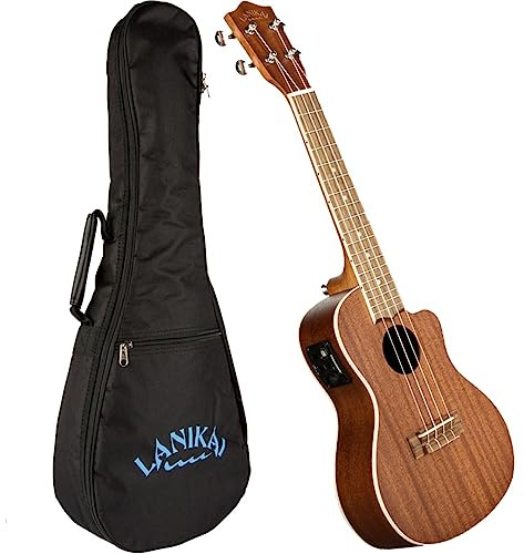Lanikai MA-CEC Elektro-Cutaway Konzert-Ukulele mit Gigbag