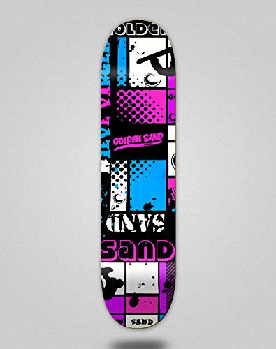 Monopatín Skate Skateboard Deck Golden Snow fulll pink (8.0)