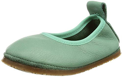 Pololo Unisex barn barfota ballerina utomhus grön platt tofflor, Grön, 21 EU