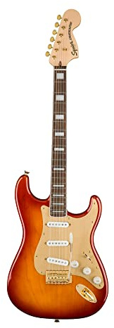 Fender Squier 40th Anniv. Stratocaster LRL - Gold Edition Sienna Sunburst