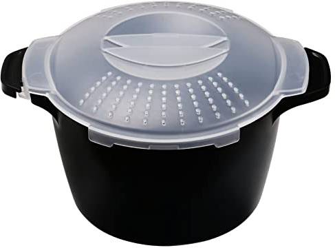 Professional Large Micro Cookware 2 Quart, Microwave Steamer for Vegetables, Cooker for Microwave - BPA Free, Dishwasher Safe