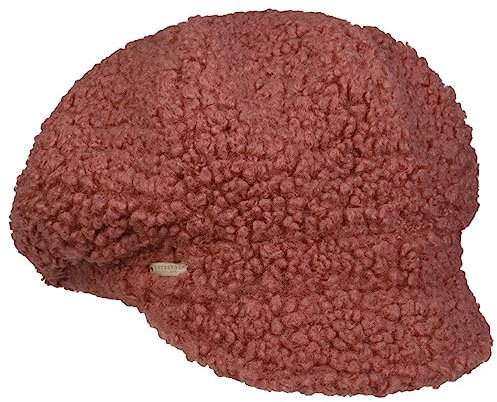 Seeberger Teddy Fur Ballonmütze Schirmmütze Damencap Wintercap Kunstfellcap Baker-Boy-Mütze Damen - mit Schirm, Futter Winter Herbst-Winter - One Size Altrosa