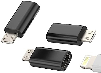 Adaptador de carga micro USB macho a Lightning hembra, paquete de 3 unidades compatible con Galaxy S6 Edge S7 Active Nexus Note 5 LG Android Cable de carga convertidor de puerto para iPhone 12 7 8