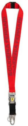 Cordino con logo Scuderia Ferrari Rosso - Taglia unica | Design del team, idea regalo per i fan del motorsport, Prodotto ufficiale con licenza