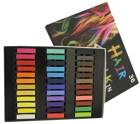 DOITOOL 1satz Farben Waschbare Temporäre Haarfarbe Kreide Einmalige Färbung Mit Bunten Haarfärbestiften Für Erwachsene Für Partys Cosplay Und Kreative Stylings