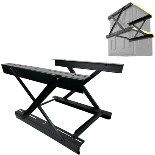 Koova Dual Rail Heavy Duty Overhead Garage Storage System - Stacking Overhead Storage Rails, Made in USA, Easy Installation, Hardware Included, Tote Bin Storage Solution