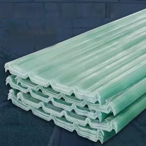 Schlagfeste Wellblech Dachplatten,1/3/5/7/8/10/12/15 Stück Dachpaneele,Dachmaterial,Verkleidungspaneele,2mm Dickes Tageslichtplatten Wärmeisolierende Ersatz-Schuppenplatte (0.9x2.2m/35x87in,15 pcs)