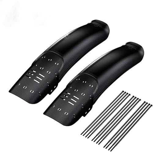 Qishine Fahrrad Schutzblech Set Universal Fahrrad Schutzblech Mountainbike MTB Schutzblech für 24-29 Zoll Fahrrad Mud Guard Schutzblech Fahrrad Set Lässt Sich Schnell und Einfach Montieren