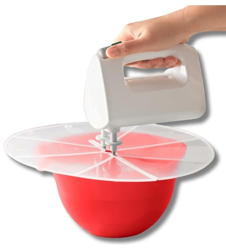 3 Pagen® universal Spritzschutz für Rührschüsseln- Schutz vor Spritzern beim Mixen, Rühren und Sahne Schlagen – langlebig und pflegeleicht - vielfältiger Einsatz – Material: Kunststoff - Ø 30 cm