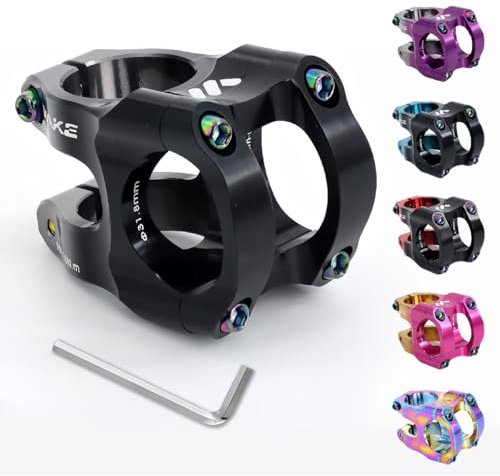 BESNIN MTB Vorbau 31,8 Fahrrad Vorbau 0 Grad 35mm 50mm Kurzer Lenkervorbau aus CNC-Aluminiumlegierung für Mountainbike, Rennrad, BMX, E-Bike
