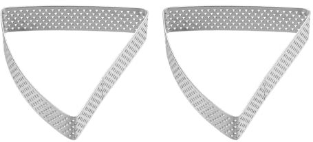 sourcing map 2 anillos perforados para tartas de acero inoxidable de 2.75 pulgadas, anillo de tartaleta antiadherente para pulir pasteles, mousse, anillo de postre grueso, herramientas para hornear