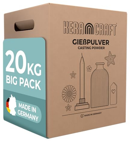 Keracraft Gießpulver weiß 20kg - Reliefgießpulver weiß für kreative Projekte