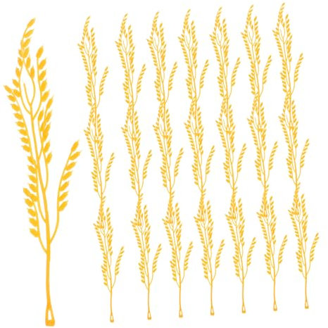 MOLUCKFU Faux Wheat Stems Versatile Use 100pcs Artificial Plastic Wheat Ears Rustic Floral Display Lightweight Farmhouse Flower Arrangements Sand Table Decor