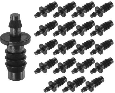 M METERXITY 20er-Pack Tropfbewässerung Schlauchverbinder, 3/8 bis 1/4 Zoll Schlauchkupplung Kunststoff für Gewächshaus/Aquarium/Garten Bewässerungssystem, Tropfbewässerungsteile