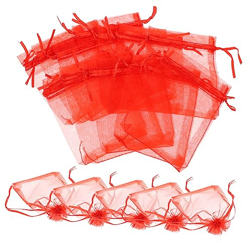 SHERCHPRY 100stücke Pack Organza-geschenktüten Mit Kordelzug Tragbare Beutel Für Schmuckverpackung Kleine Beutel Für Partys Hochzeiten Und Süßigkeiten