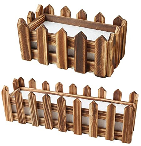 HEMOTON 2piezas Maceta De Madera Maciza para Flores Contenedor para Arreglos Maceta Creativa para para Decoración De Cafeterías y Jardines