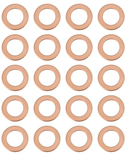 YINETTECH 20 Arandelas de Tapón de Drenaje de Aceite para Motocicleta Rosca M12 Compatible con Honda.