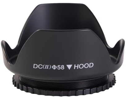 Parasol Universal de 58 Mm con Diseño de Flor de Tulipán para Sony, Canon, EOS 4000D, 3000D, 2000D, 90D, 80D, 77D, 250D, 1500D Y 1300D. Reduce Los Destellos y El Resplandor de La Lente