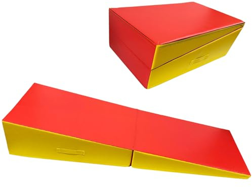 Gymnastik-schrägmatte, Faltbare Keil-tumbling-matte, Oberfläche Rutschfest, Reißfest, Für Gymnastik, Tanz, Kampfsport-dehnübungen (180×56×35cm（70.8×22×13.7in）)
