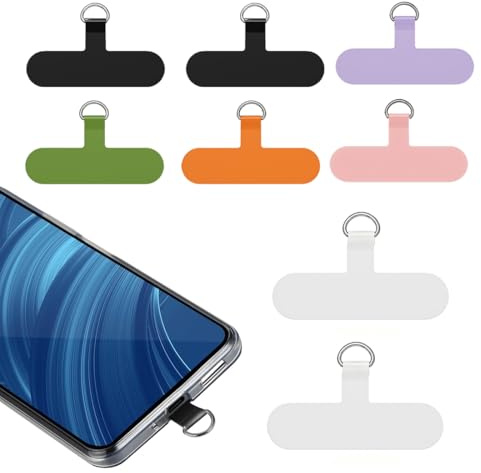 JEYORZY 8 Piezas Patches de Cadena para TeléFono MóVil,Colgar Movil Cuello Parche de Cordón para Teléfono,Ultrafino, más Duradero, se Adapta a Todas las Colgante para Movil (Multicolor)