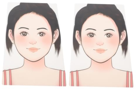 Hohopeti 2 Stück Wiederverwendbares Gesichtsbemalungs übungsbrett aus Sicherem Kunststoff Detaillierte Make up vorlagen Wasserfest für Mädchen und Erwachsene zum Schminken und Üben