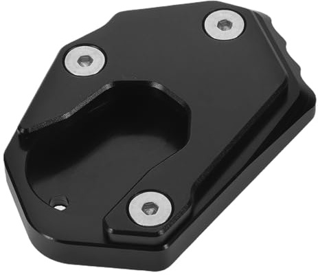 TOGEVAL Support de Béquille Latérale Alliage Aluminium pour Moto Plaque Antidérapante Robuste Pied de Béquille Compatible Installation Rapide et Protection Anticorrosion