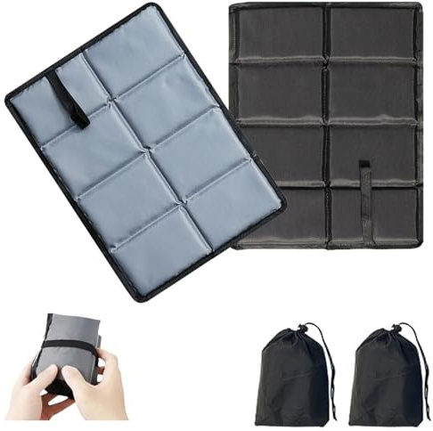 Heucadup sit mat 2 Pcs travel seat cushion with 2 Storage Bags sit pad Waterproof hiking seat pad Foldable hiking essentials, walking accessories, walking equipment for Stadiums and Travel