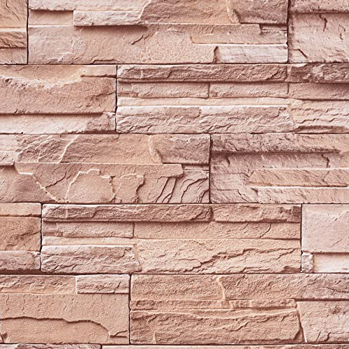 VEELIKE Papel Pintado Efecto Ladrillo 40cm x 900cm Papel Autoadhesivo Pared Imitacion Piedra Papel Paredes Decoración Papel Autoadhesivo Pared Baldosas Papel Adhesivo Cocina Papel Tapiz Baño Lavable