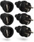HEITECH 3 conectores macho y 3 conectores hembra eléctricos de goma – Juego de enchufes macho y hembra con protección anticurvatura, negro, 250 V, 16 A, IP20 para uso interior – Enchufe eléctrico