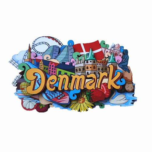 3D-Kühlschrankmagnet, Dänemark, Reise-Souvenir, Geschenk, Holzbastelkollektion