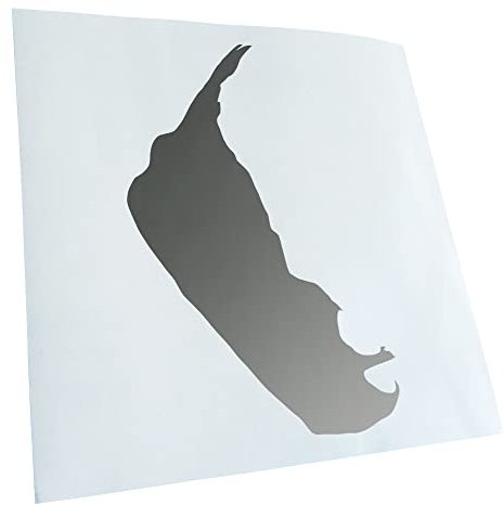 Kiwistar - Autoaufkleber - Silber - 24x15cm Amrum - Deutschland - Insel - Heckscheibe Auto Aufkleber wetterfest für Kfz LKW Mofa Truck - Sticker außen selbstklebend Tuning Zubehör für Fenster