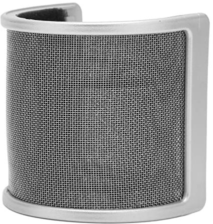 PUSOKEI Filter,Two Layers of Metal Mesh Microphone Windscreen Cover Handheld Mic Shield Mask,Microphone Accessories for Recording Studios,Stages,Streaming