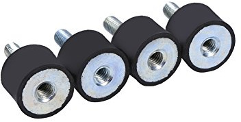 Jadeshay 4 Stück M6 Gummihalterungen, Gummipuffer Stoßdämpfer Anti Vibration Silentblock Spulen für Auto Boot Luftkompressoren Motoren Wasserpumpen(VD20*15 M6*18)