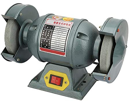 Smerigliatrice da Tavolo, lucidatrice per smerigliatrice elettrica da banco Doppia Mola 370 W 3000 Giri/min per molteplici scopi