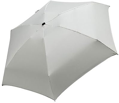 SSIMOO Pliable Mignon Mini Parapluie Portable Coupe-Vent Pluie Femmes Parapluies Plage Poche Parasol Pliant Soleil Parapluie Facilement Stocker (Color : Beige)